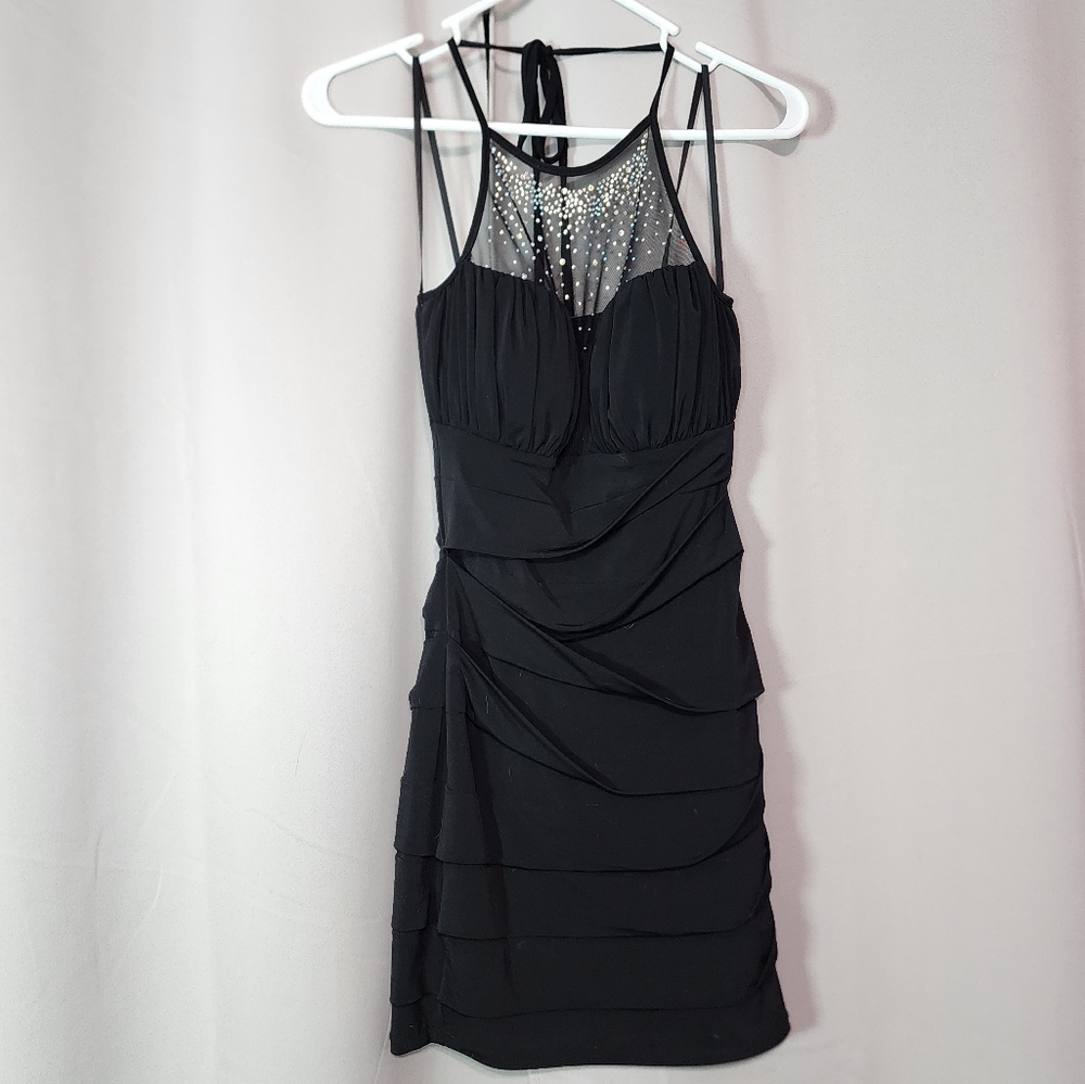 Little Black Dress with Rhinestone detail - S